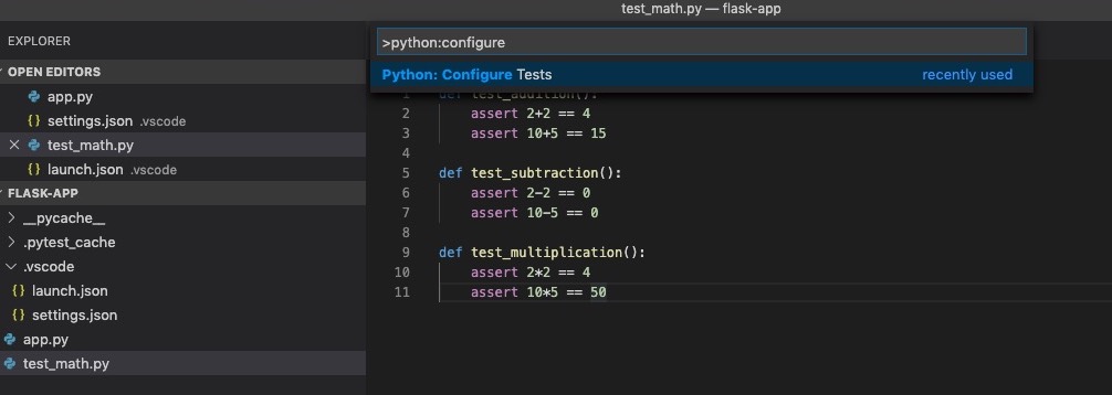 Configure tests