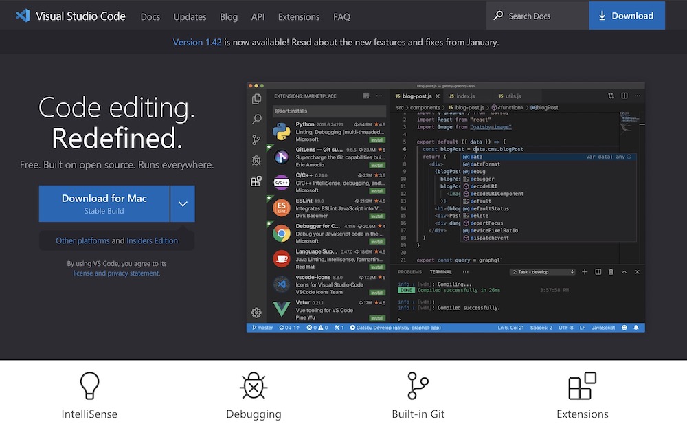 VS Code installation page